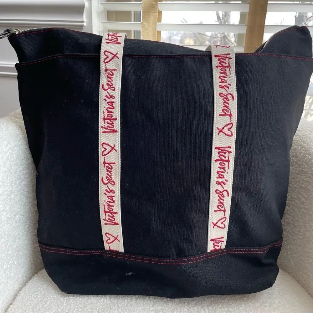 Victoria’s Secret Canvas Tote Bag Logo Straps - Picture 5 of 10